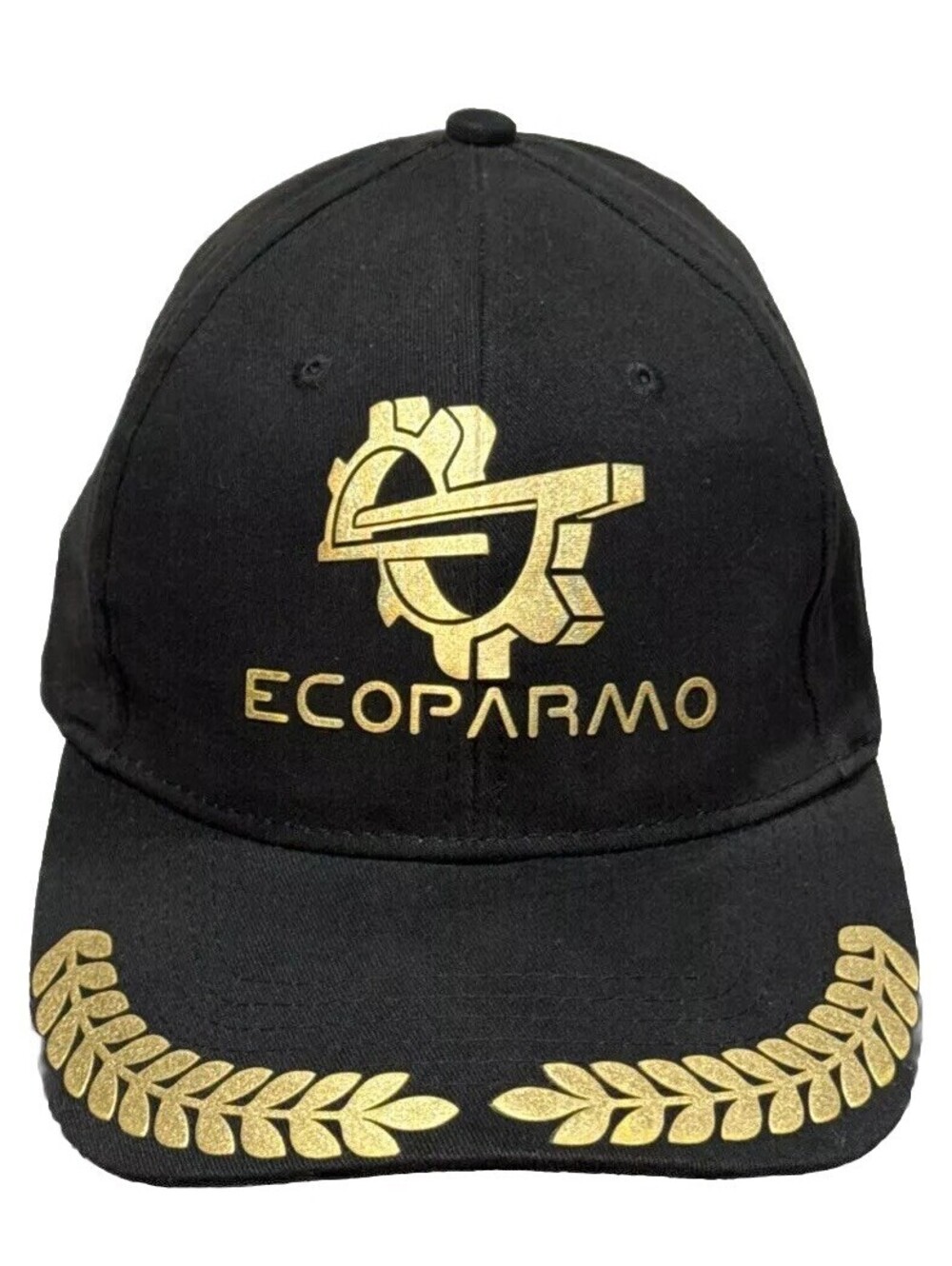 Mexico Auto Sports Car Racing Ecoparmo Gold Leaf Black Baseball Cap